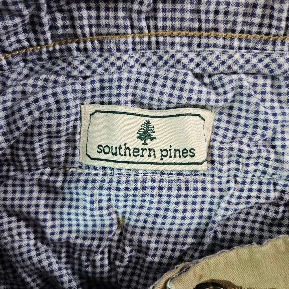 Southern Pines Shorts Men 36 Stretch Beer Mug‎ Print Khaki